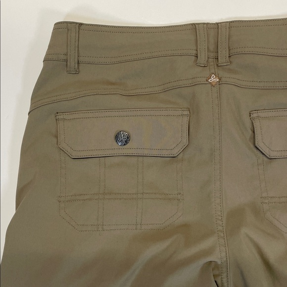 Prana Womens Khaki Hiking Shorts Size 8 Outdoor Utility Casual - Picture 6 of 11